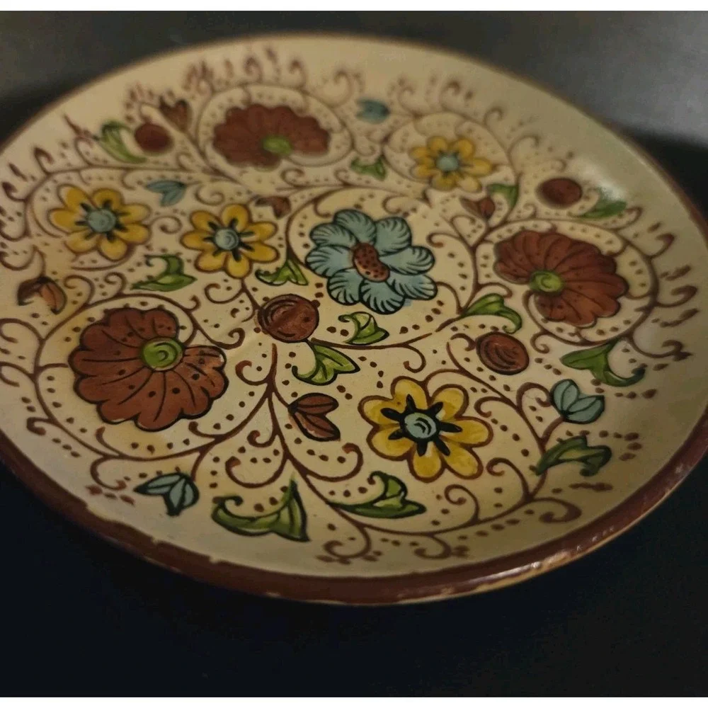 Trinket Tray made in Japan - Hand Painted - Wear On Outer Rim - Jerywil Vintage